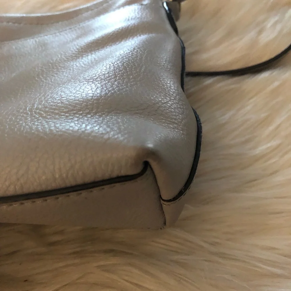Cole Haan gray leather crossbody handbag purse